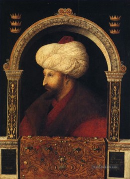 Bildnis Mehmer II Renaissance Giovanni Bellini Ölgemälde